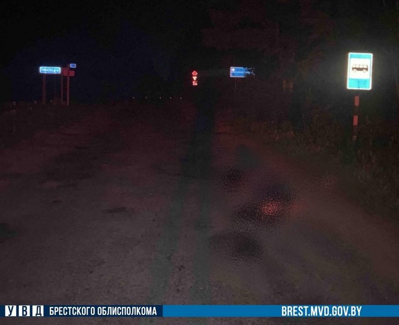 Место смертельного ДТП в Пинском районе 6 мая 2024 года. Фото: УВД Брестского облисполкома