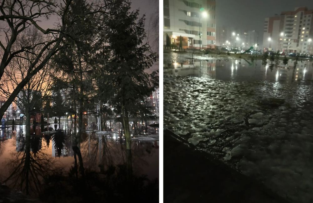 Последствия потепления в Бресте.