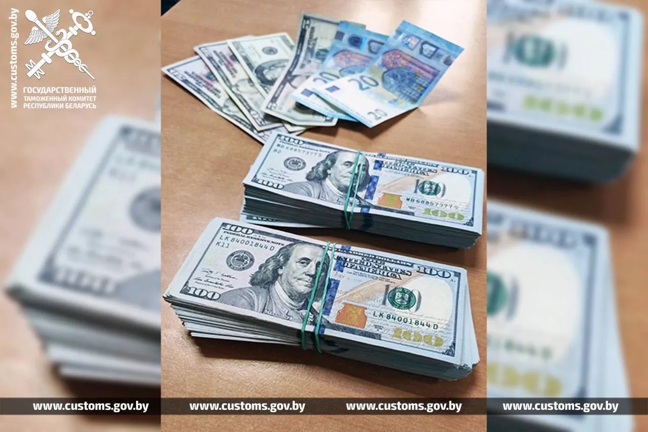 Конфискованные деньги на границе. 