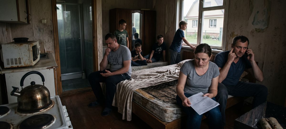 Семья в съемном жилье